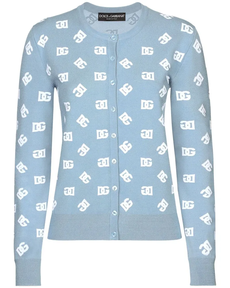 Dolce & Gabbana Cardigan mit Logo-Print - Blau Blau