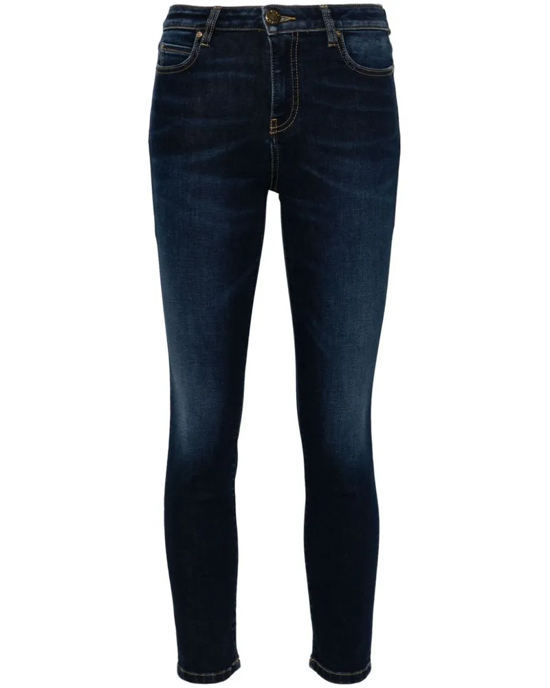 Pinko Jeans mit "Love Birds"-Applikation Blau