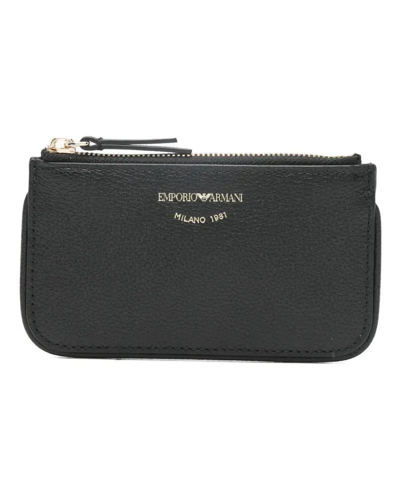 Emporio Armani leather wallet - Schwarz Schwarz
