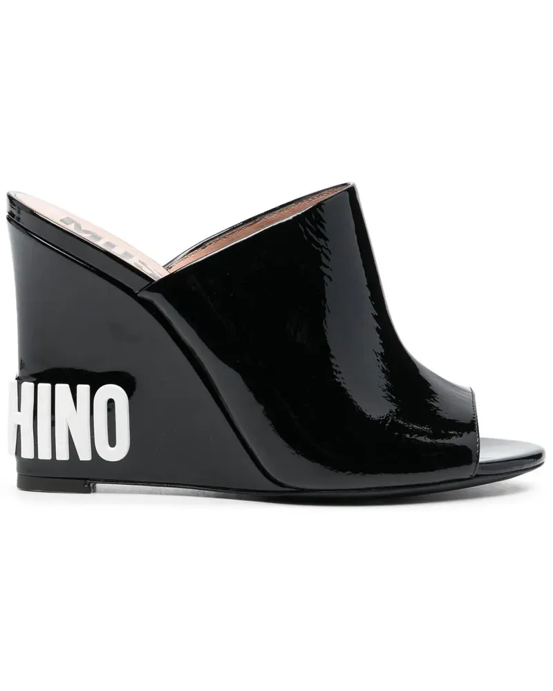 Moschino Mules mit Logo-Prägung - Schwarz Schwarz