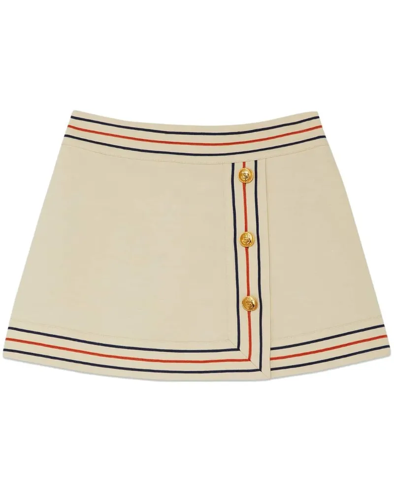 Gucci Minirock mit gestreiftem Rand - Nude Nude