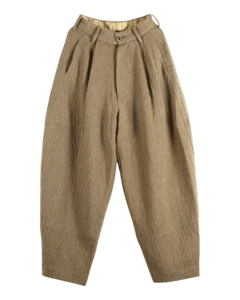 Uma Wang pleated tapered trousers - Braun Braun
