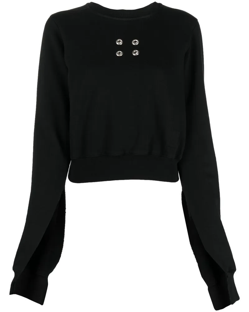DRKSHDW by Rick Owens Cropped-Hemd mit Ösen - Schwarz Schwarz