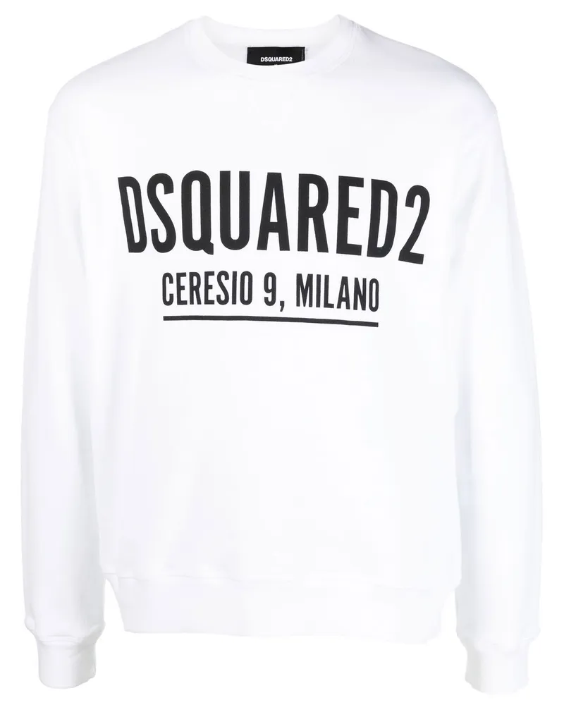 Dsquared2 Sweatshirt mit Logo-Print - Weiß Weiß