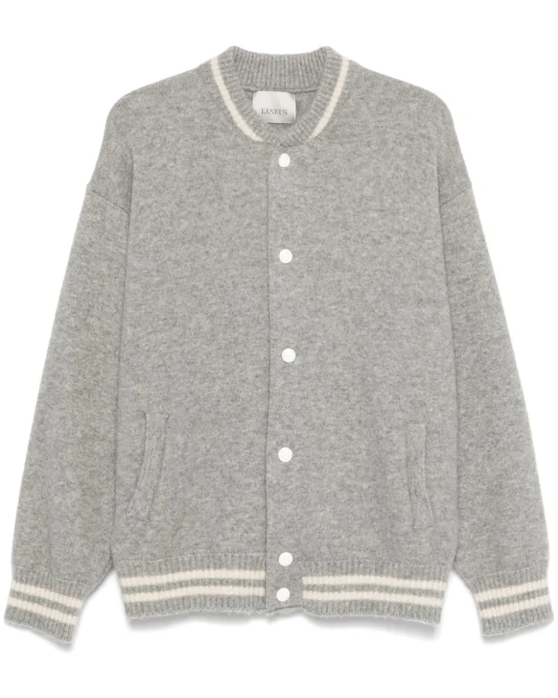 Laneus Gestrickte Bomberjacke - Grau Grau