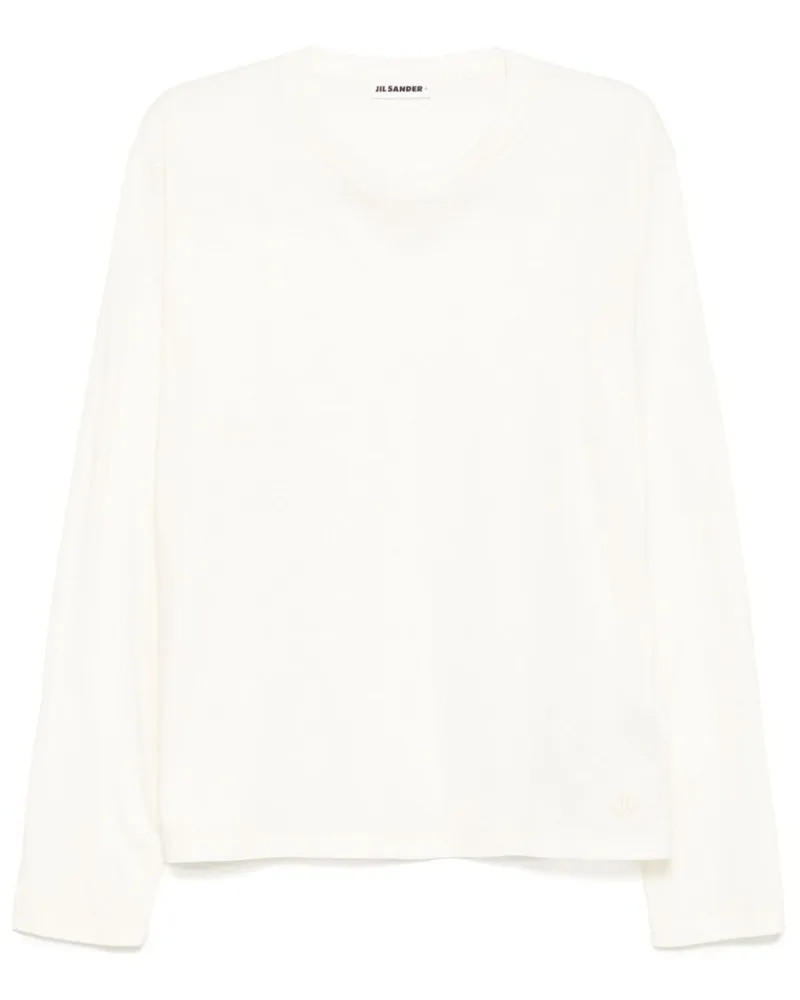 Jil Sander Klassisches Langarmshirt - Weiß Weiß