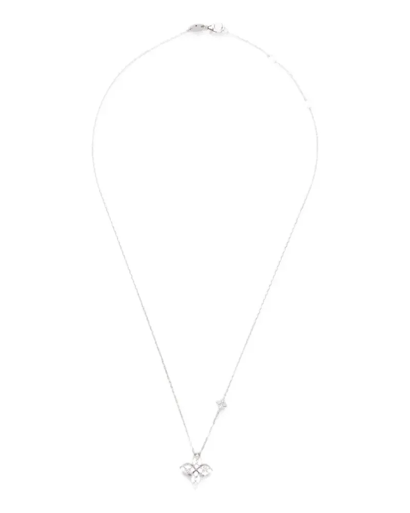 Roberto Coin Princess Flower Halskette mit Diamant - Silber Silber