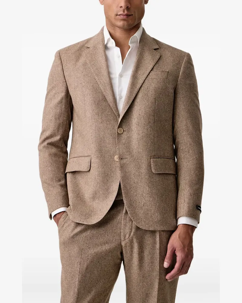 Karl Lagerfeld notched-lapels single-breasted blazer - Braun Braun