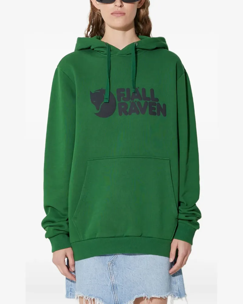 Fjäll Räven Hoodie mit Logo - Grün Grün