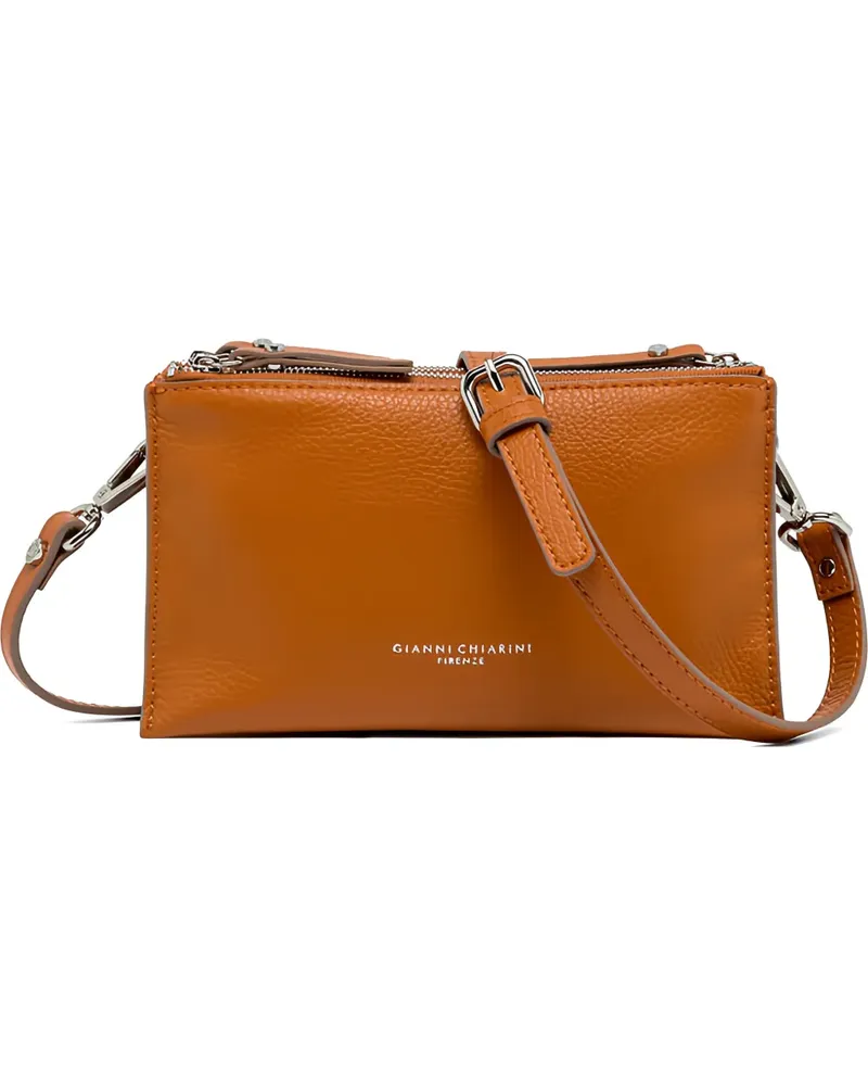 Gianni Chiarini grainy-leather clutch bag - Nude Nude