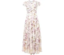 floral-print ruffled dress