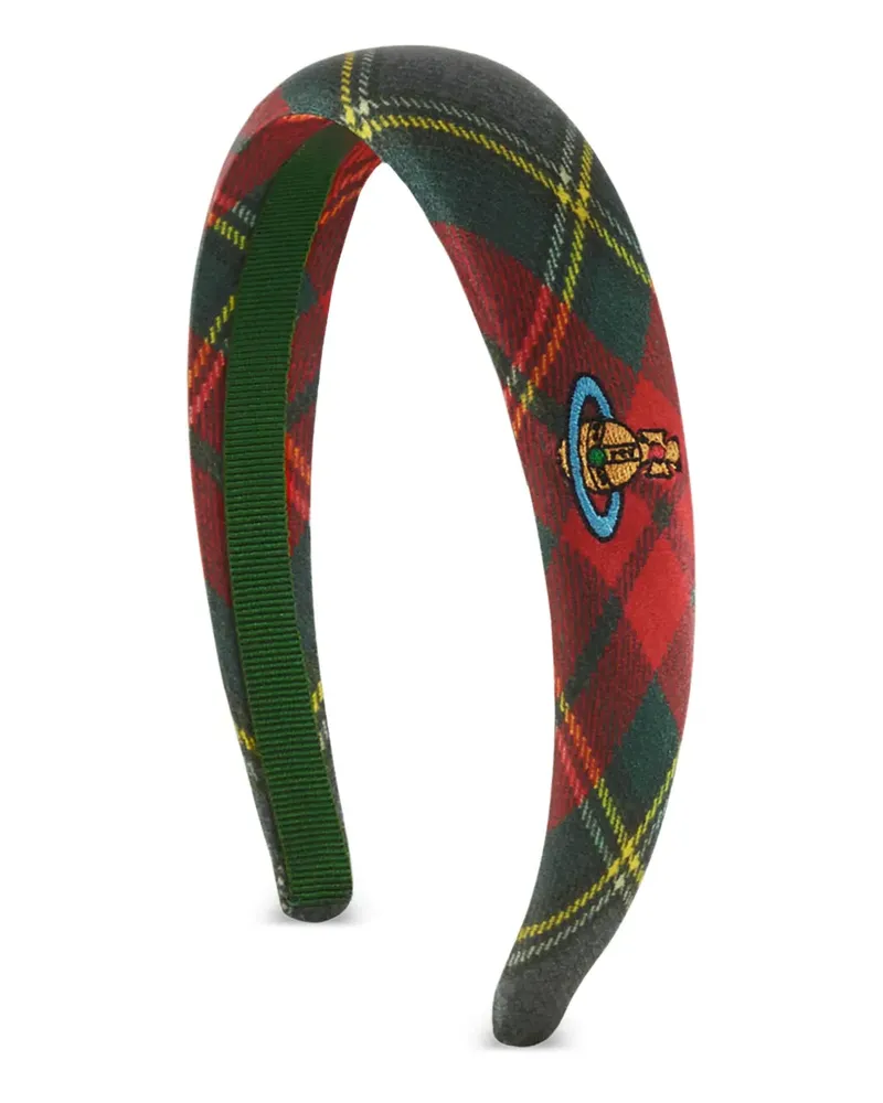 Vivienne Westwood Haarreif mit Schottenkaro - Grün Grün