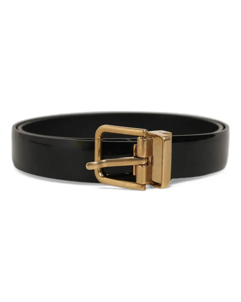 Dolce & Gabbana buckle leather belt - Schwarz Schwarz