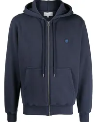 Kitsuné Hoodie mit Fuchs-Patch Blau