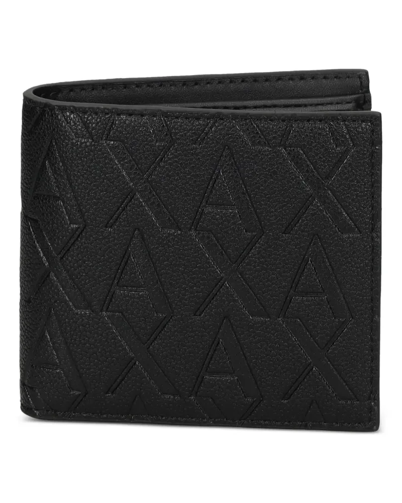 Armani Exchange Portemonnaie mit Logo-Prägung - Schwarz Schwarz