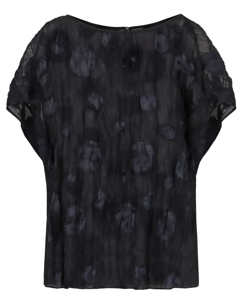 Emporio Armani Bluse aus Jacquard - Blau Blau