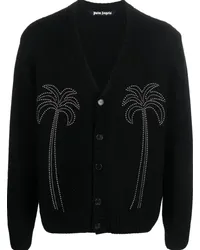 Palm Angels Milano Cardigan mit Nieten Schwarz