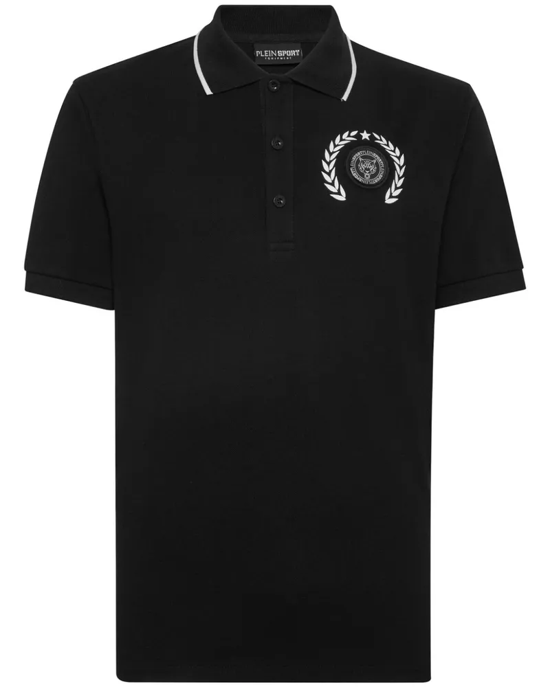 Philipp Plein Poloshirt mit Logo-Print - Schwarz Schwarz