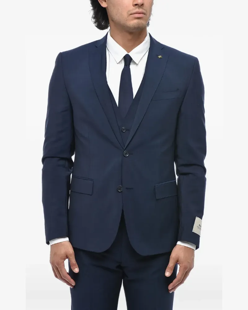 Corneliani three-piece single-breasted suit - Blau Blau