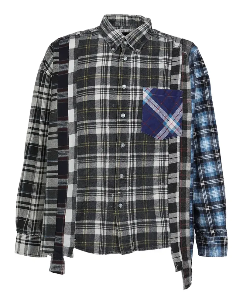 NEEDLES patchwork fannel shirt - Schwarz Schwarz