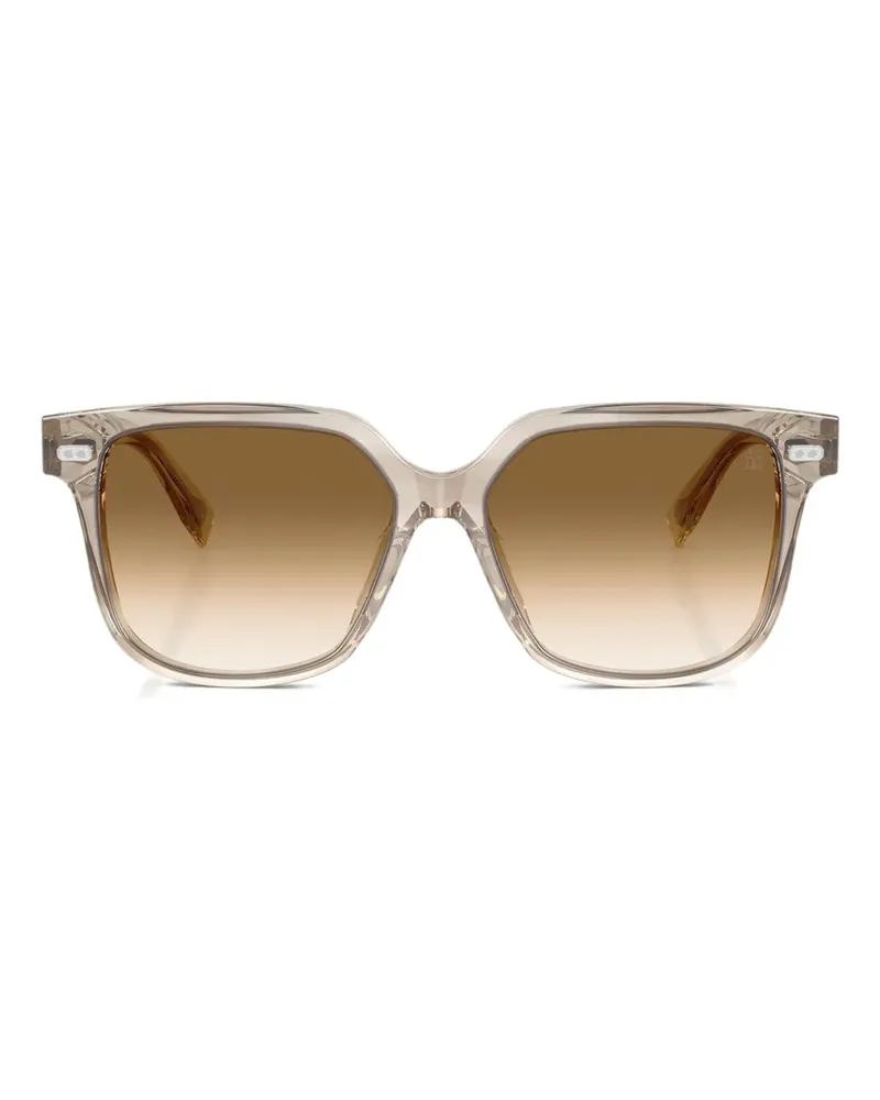 Brunello Cucinelli Sonnenbrille mit eckigem Gestell - Braun Braun