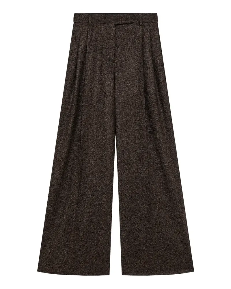 MSGM Wide-Leg-Hose mit Bundfalten - Braun Braun