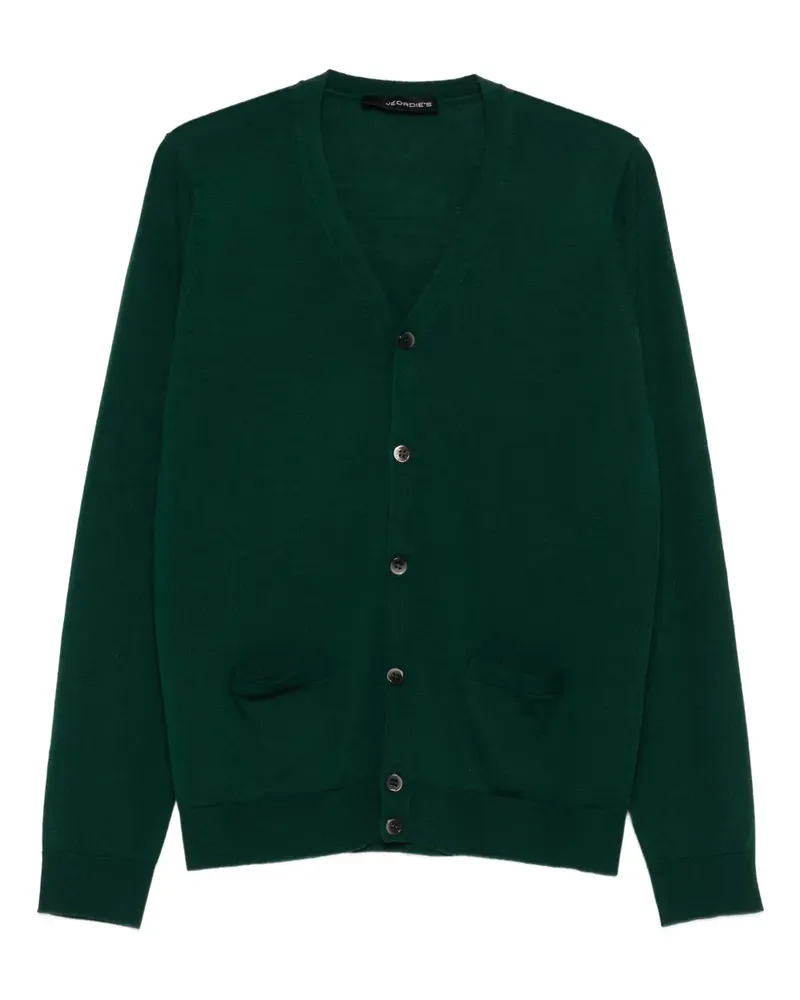 Jeordie's Cardigan mit V-Ausschnitt - Grün Grün