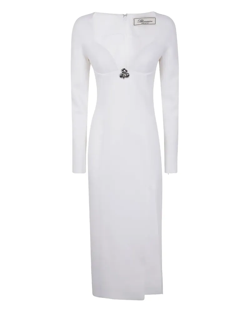 Blumarine Kleid mit Applikation - Weiß Weiß