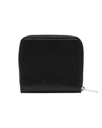 Rick Owens zip-up leather wallet Schwarz