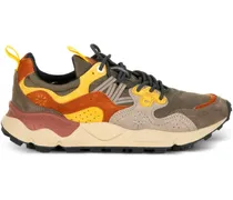 Sneakers mit Blumeneinsätzen - Braun