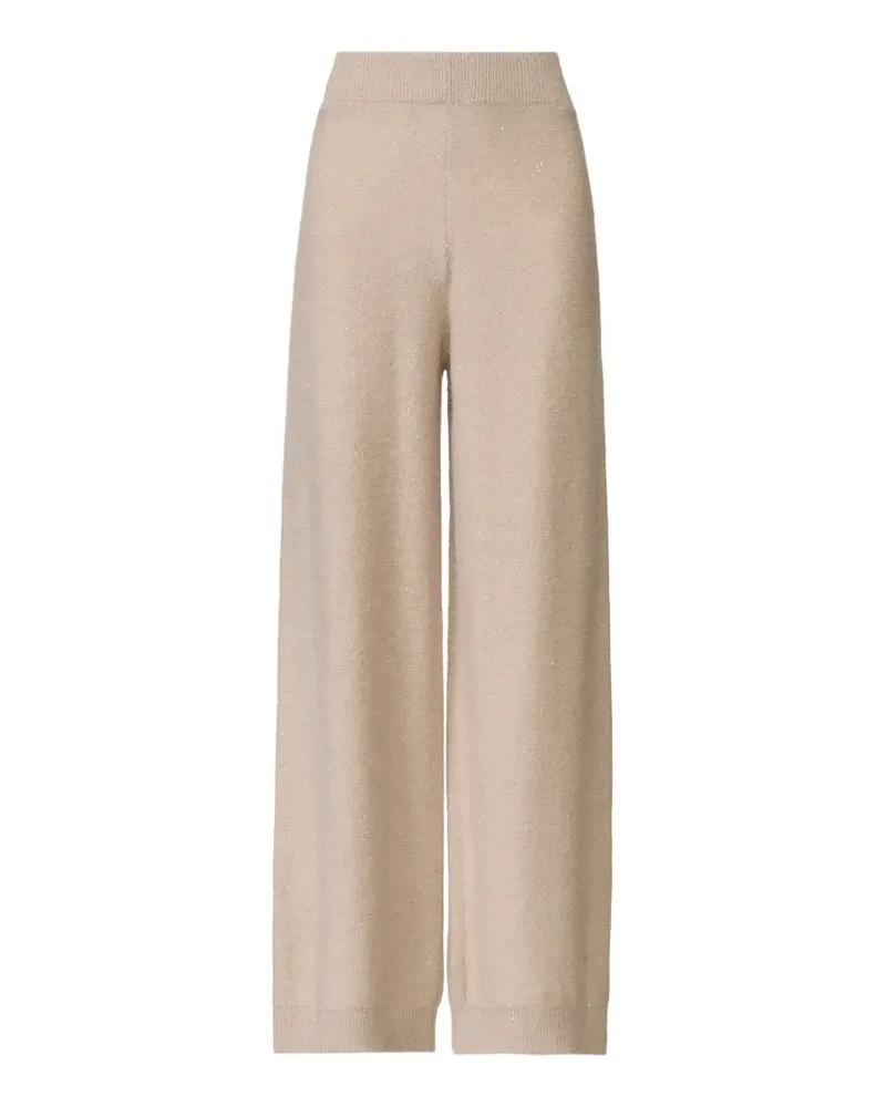 Fabiana Filippi Wide-Leg-Hose mit Pailletten - Nude Nude