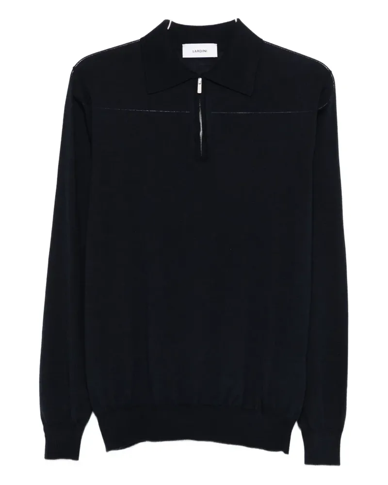 LARDINI zip-fastening polo shirt - Schwarz Schwarz