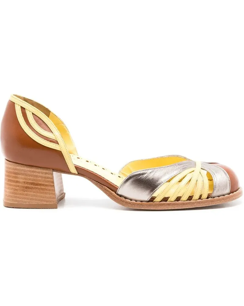 Sarah Chofakian Elaine Pumps 70mm - Braun Braun