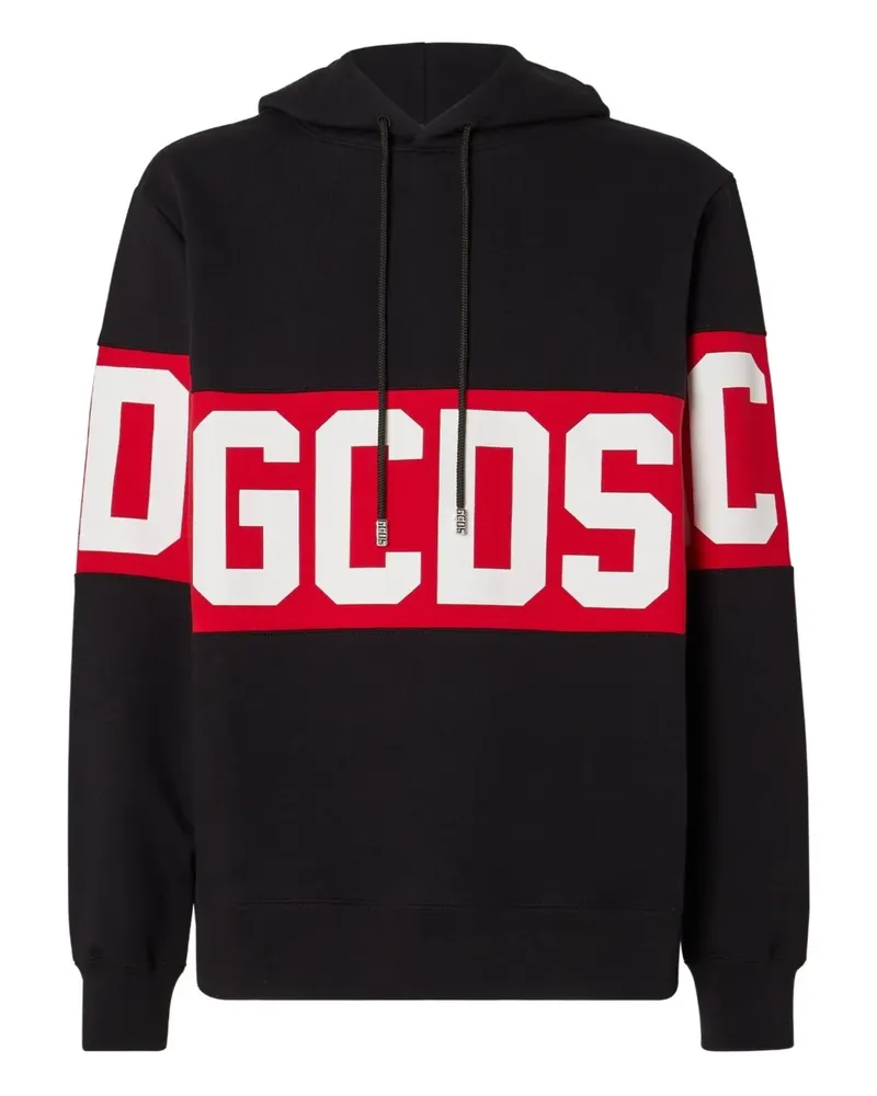 GCDS Hoodie mit Band-Logo - Schwarz Schwarz