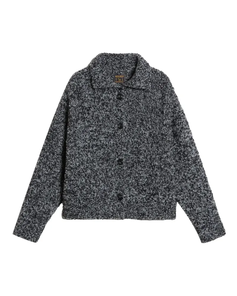 Woolrich Cardigan aus Boucle-Strick - Schwarz Schwarz