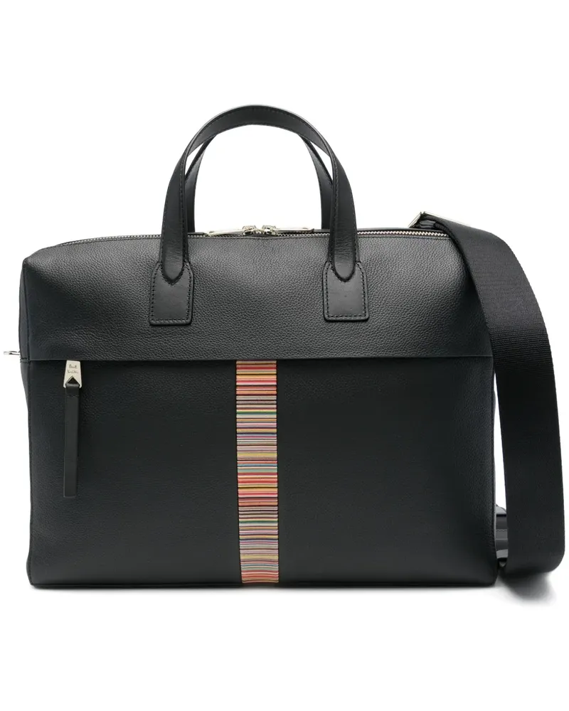Paul Smith Aktentasche mit Signature-Streifen - Schwarz Schwarz