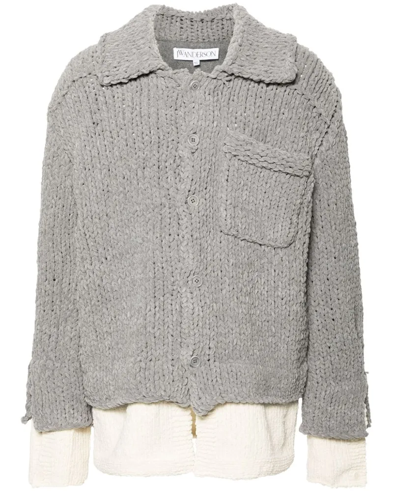 J.W.Anderson Cardigan im Layering-Look Grau