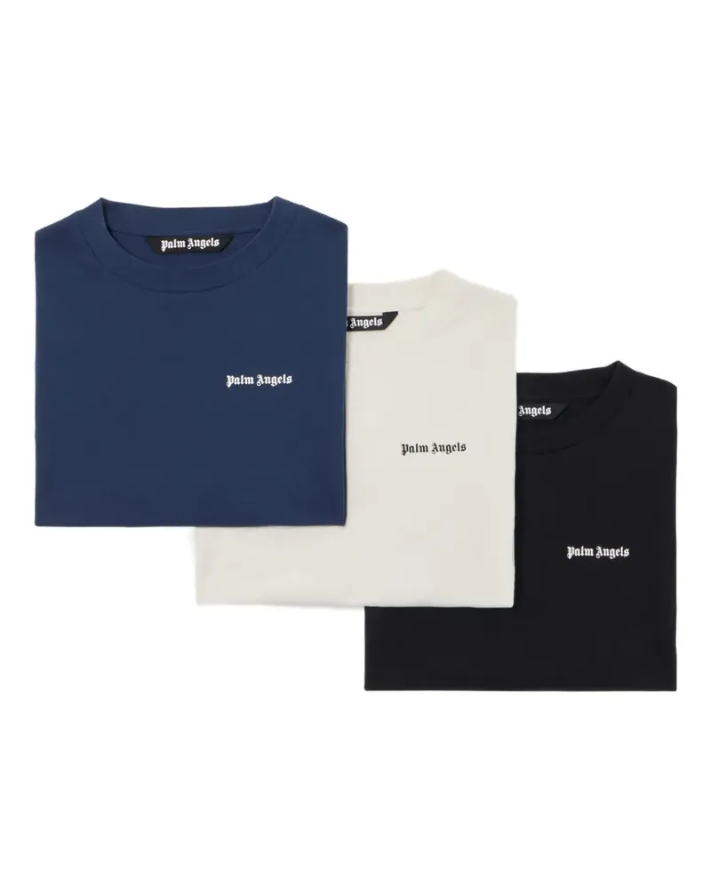 Palm Angels T-Shirts mit Logo-Detail (3er-Set) - Schwarz Schwarz