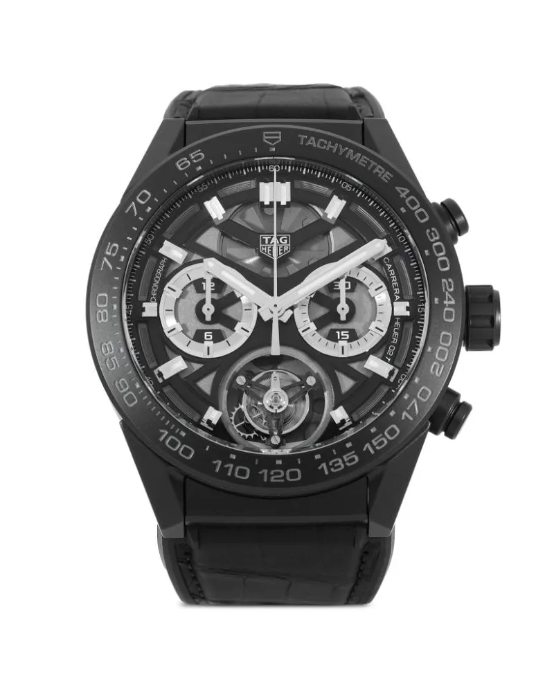 TAG Heuer Ungetragener Carrera Calibre Heuer 02T Automatic Chronograph 45mm - Schwarz Schwarz