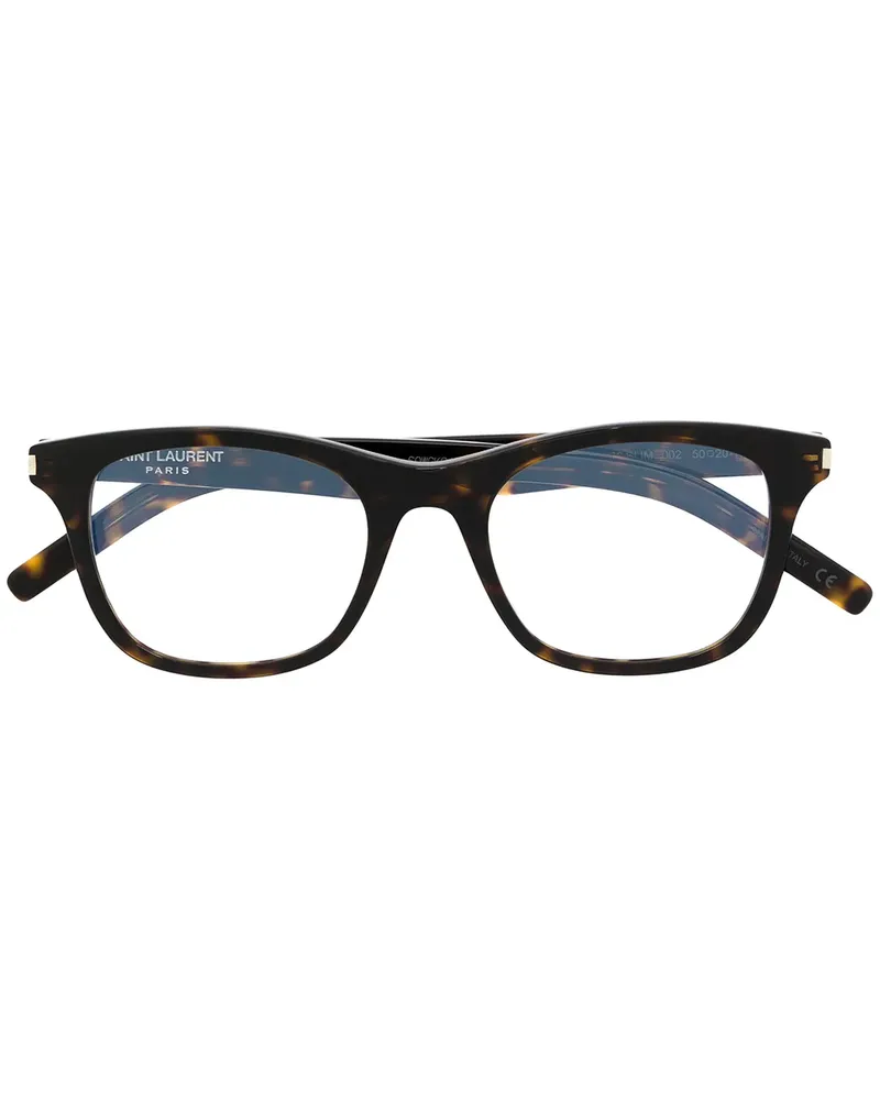 Saint Laurent Eckige 'SL 286 Slim' Brille - Braun Braun