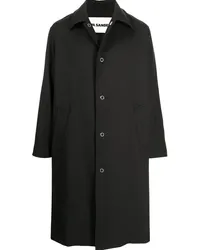 Jil Sander Parka mit Druckknöpfen Schwarz