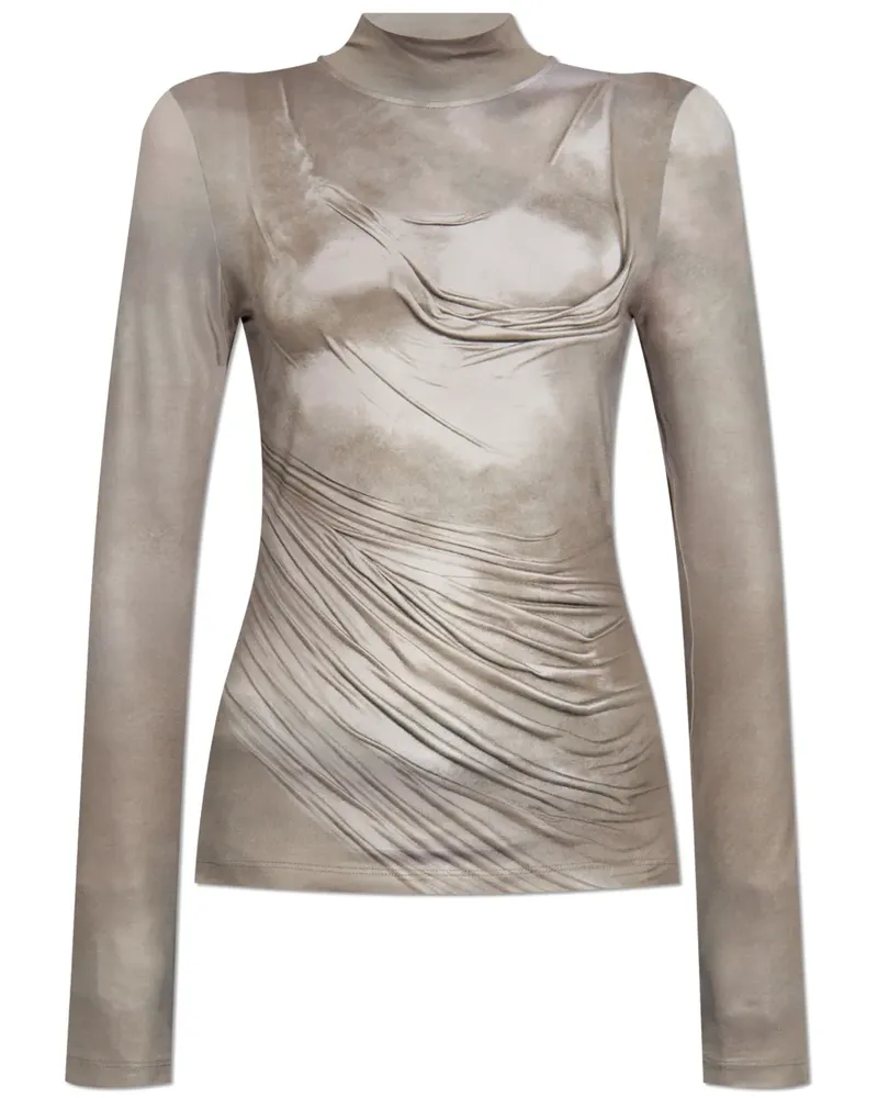 Balmain Oberteil mit Print - Grau Grau