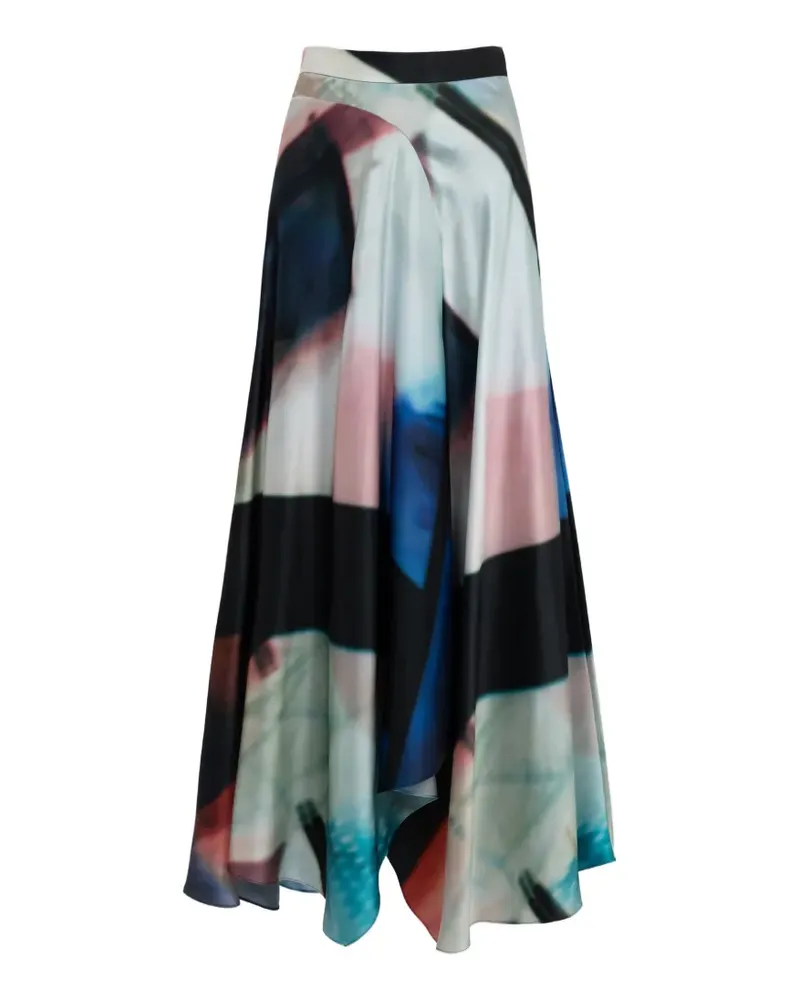 Roksanda Ilincic Asymmetrischer Asha Rock mit Print - Blau Blau