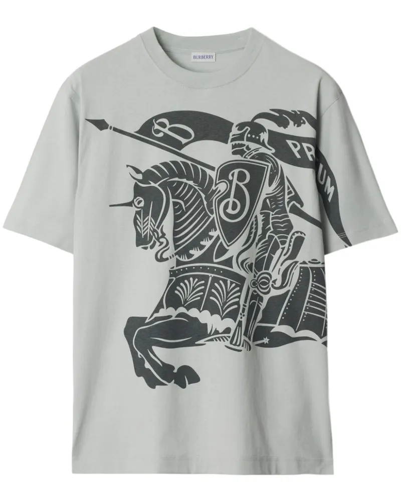 Burberry T-Shirt Equestrian Knight-Motiv - Grau Grau