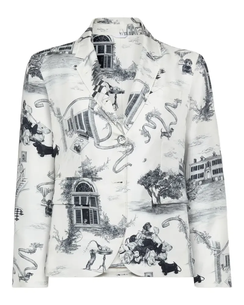 Thom Browne Klassisches Sakko - Weiß Weiß