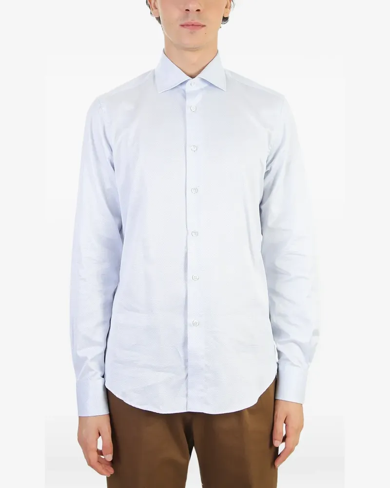 Dell'oglio Gepunktetes Hemd - Weiß Weiß