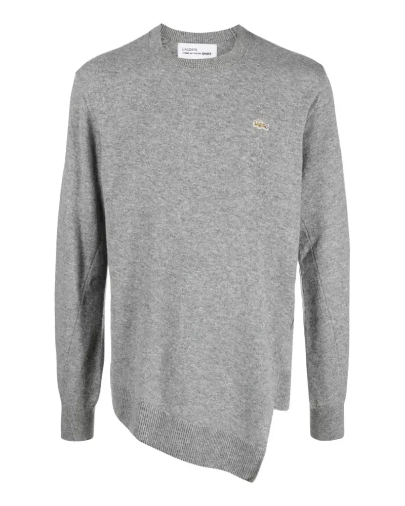Comme des Garçons x Lacoste asymmetrischer Pullover - Grau Grau