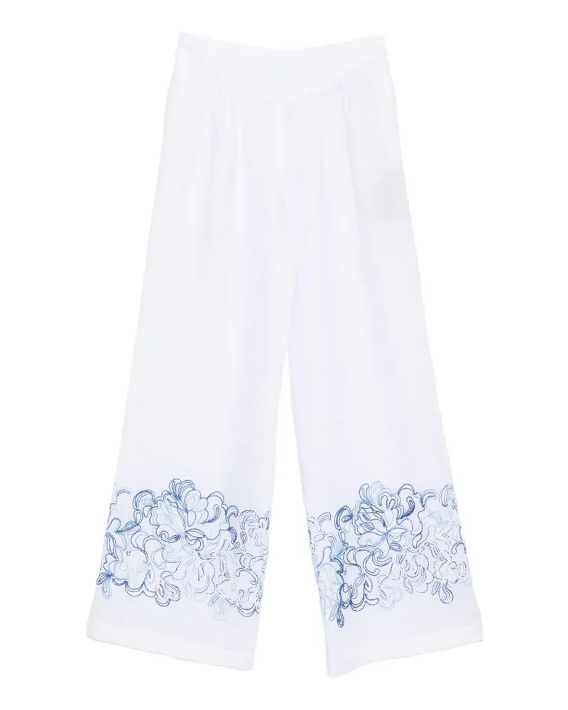 Ermanno Scervino Hose aus Leinen - Weiß Weiß