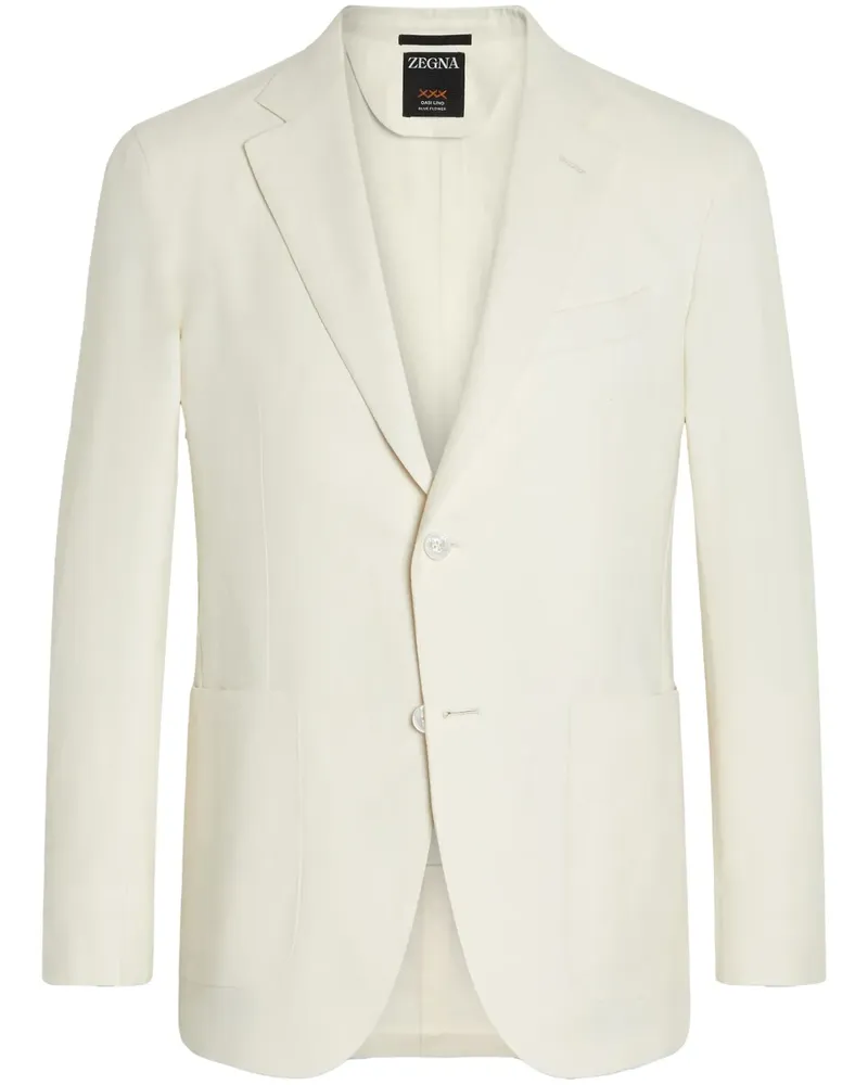 Ermenegildo Zegna Oasi Lino Sakko - Weiß Weiß