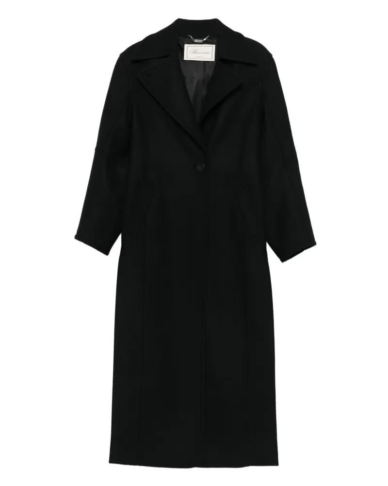 Blumarine Einreihiger Mantel - Schwarz Schwarz